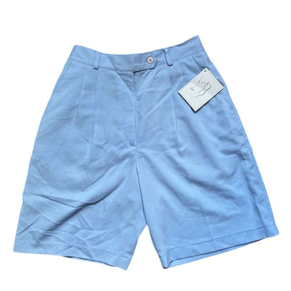 EP Pro Women's High Waist Pleated Shorts Blue Size 4 Casual Golf‎